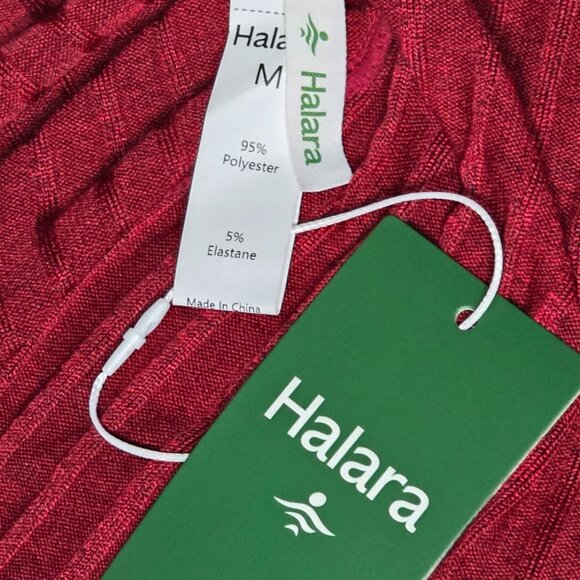 HALARA Ribbed Knit Mock Neck / Stand Collar A-Line Long Sleeve Mini Dress NWT - Picture 14 of 14